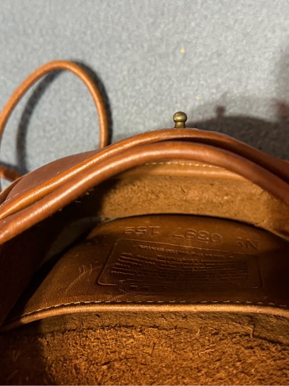 AS IS Vintage Coach Brown Leather Crossbody Belt Bag - Picture 7 of 11